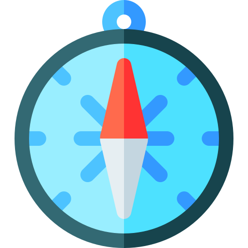 kompas Basic Rounded Flat icoon