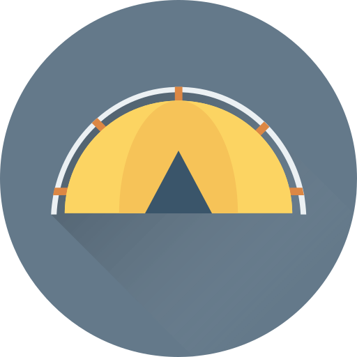 namiot kempingowy Generic Flat ikona