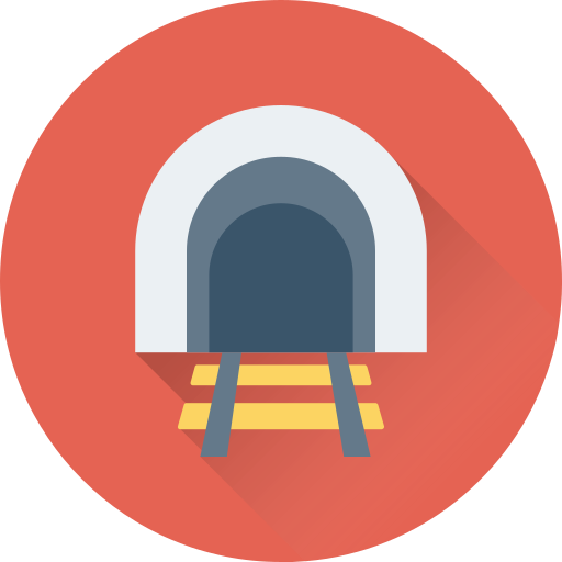 tunnel manier Generic Flat icoon
