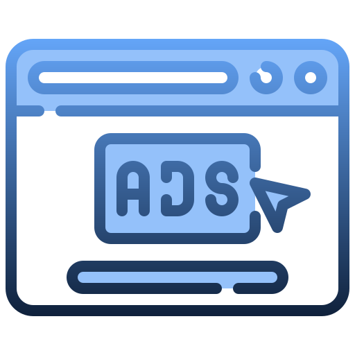 Digital advertising Generic Blue icon
