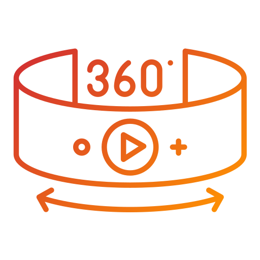 360 비디오 Generic Gradient icon