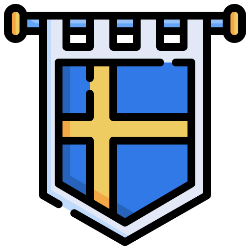 schweden Generic Outline Color icon