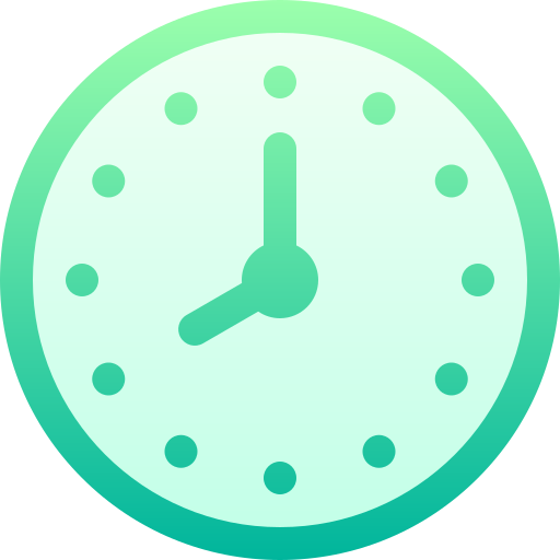 horloge Basic Gradient Gradient Icône
