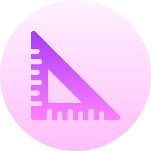 三角定規 Basic Gradient Circular icon