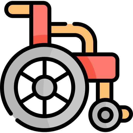 Wheelchair Kawaii Lineal color icon