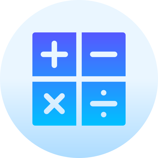 계산자 Basic Gradient Circular icon