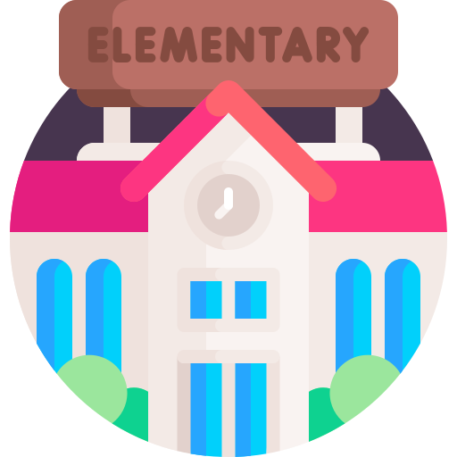 escuela primaria Detailed Flat Circular Flat icono