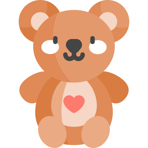 плюшевый медведь Kawaii Flat иконка
