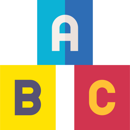 alfabeto Basic Straight Flat icono