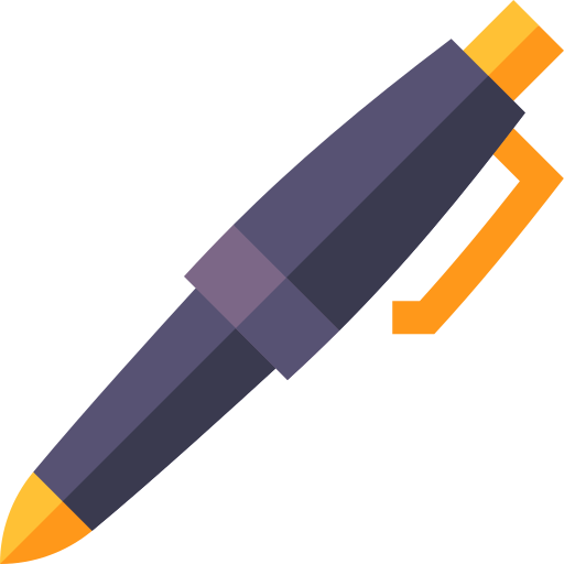 pen Basic Straight Flat icoon