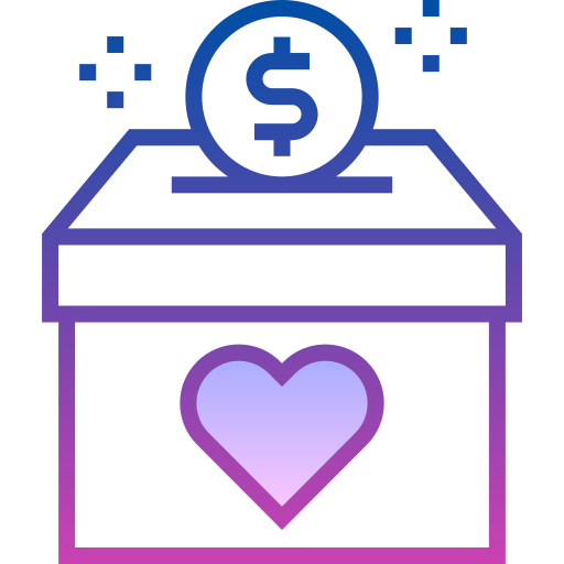 Donation Detailed bright Gradient icon