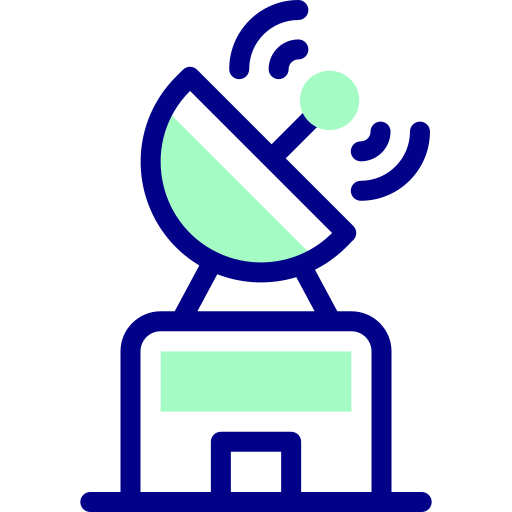 위성 Detailed Mixed Lineal color icon