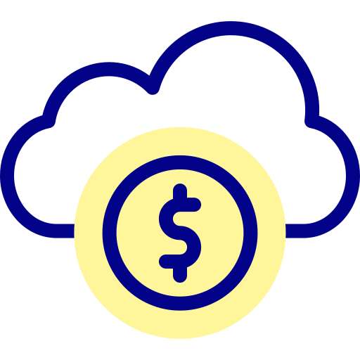 banque en nuage Detailed Mixed Lineal color Icône