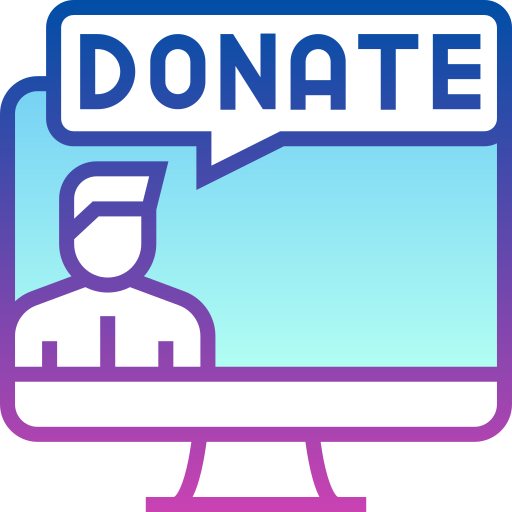 Пожертвование онлайн Detailed bright Gradient иконка