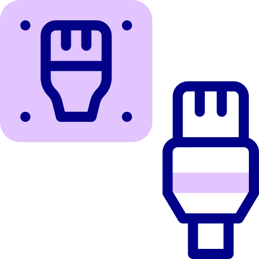 Ethernet Detailed Mixed Lineal color icon