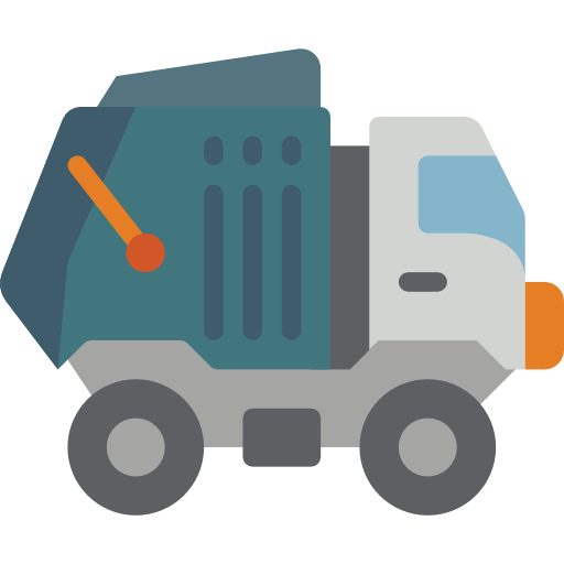 camión de la basura Basic Miscellany Flat icono