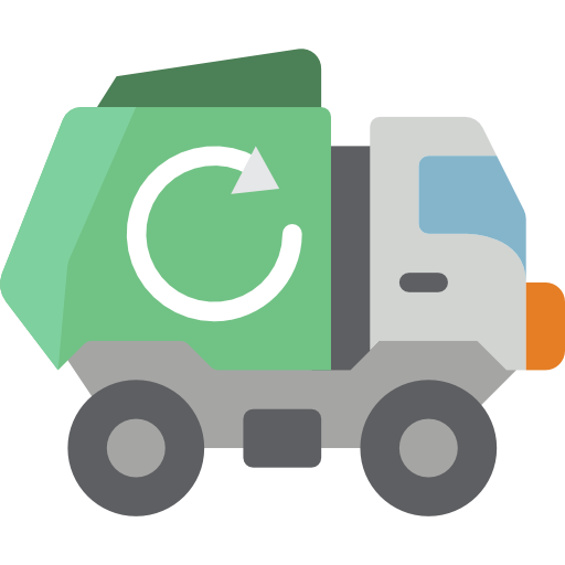 camión de reciclaje Basic Miscellany Flat icono