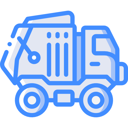 Garbage truck Basic Miscellany Blue icon