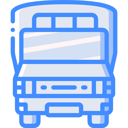 School bus Basic Miscellany Blue icon