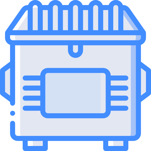 Trash bin Basic Miscellany Blue icon