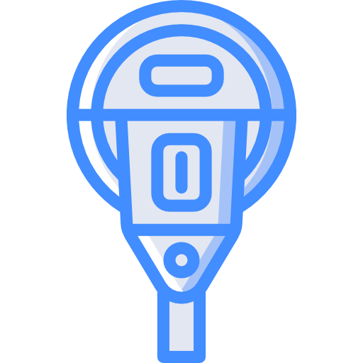 Parking meter Basic Miscellany Blue icon