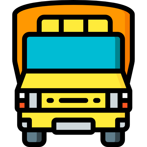 Ônibus escolar Basic Miscellany Lineal Color Ícone