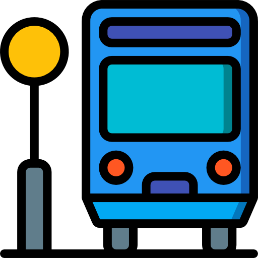 ponto de ônibus Basic Miscellany Lineal Color Ícone