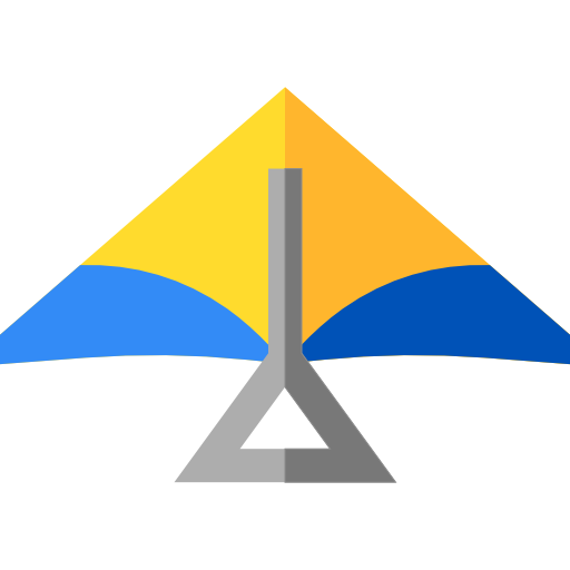 Hang gliding Basic Straight Flat icon