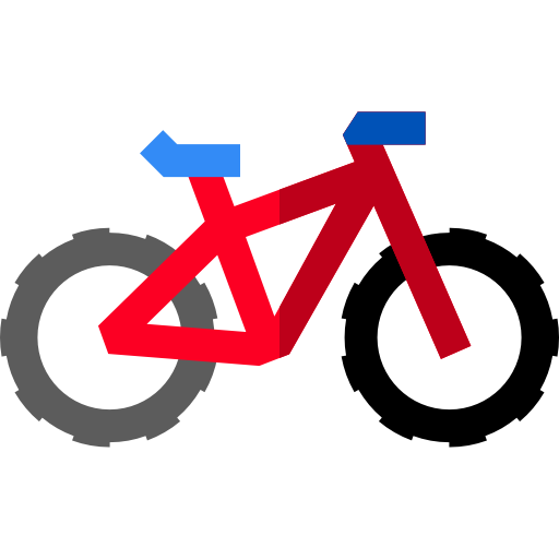 mountain bike Basic Straight Flat icoon