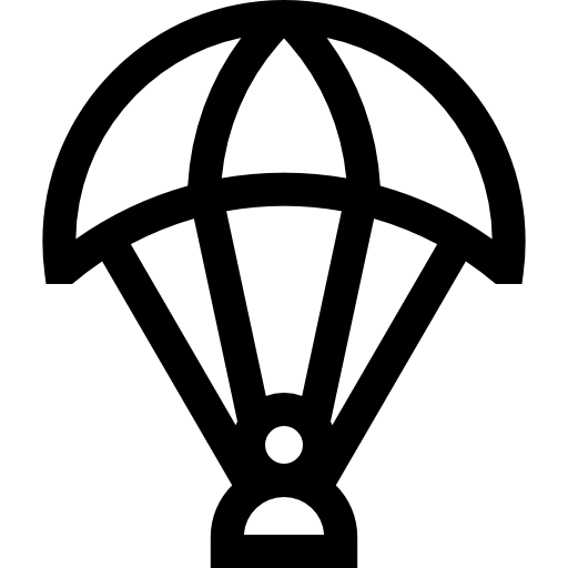 paracaidismo Basic Straight Lineal icono