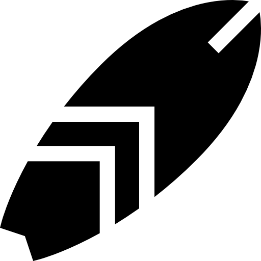 サーフボード Basic Straight Filled icon