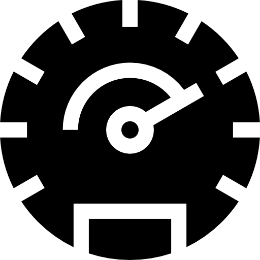 snelheidsmeter Basic Straight Filled icoon