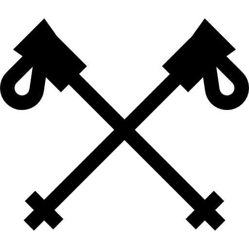スキーストック Basic Straight Filled icon