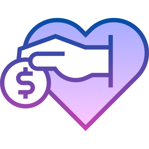 Heart Detailed bright Gradient icon