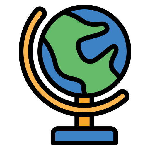 地球儀 Generic Outline Color icon