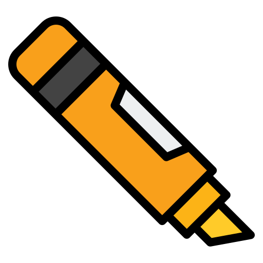 Highlighter Generic Outline Color icon