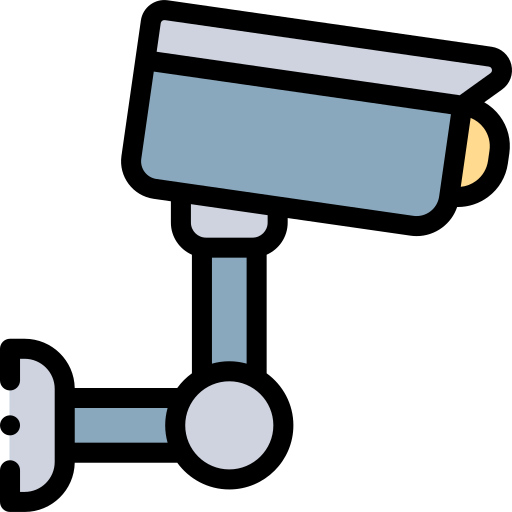 cámara de seguridad Detailed Rounded Lineal color icono
