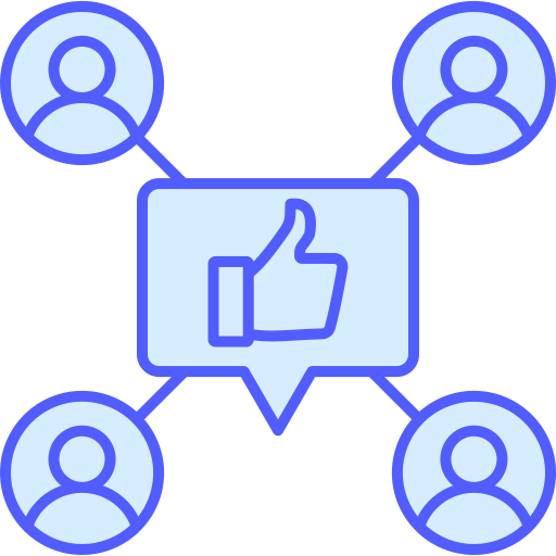 social media marketing Generic Blue icona