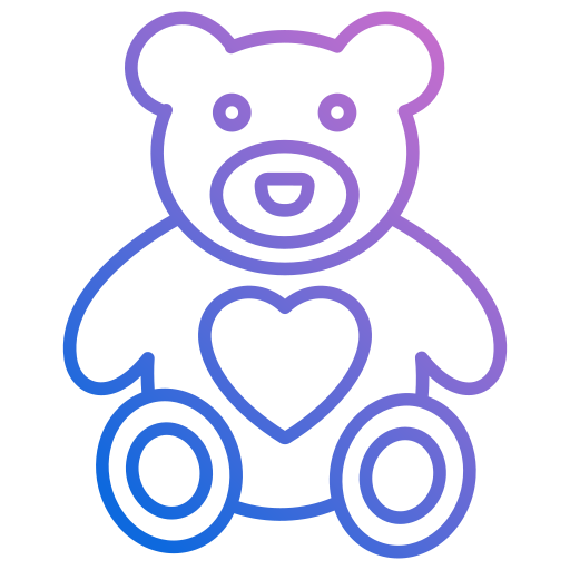 плюшевый медведь Generic Gradient иконка
