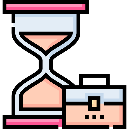Hourglass Detailed Straight Lineal color icon