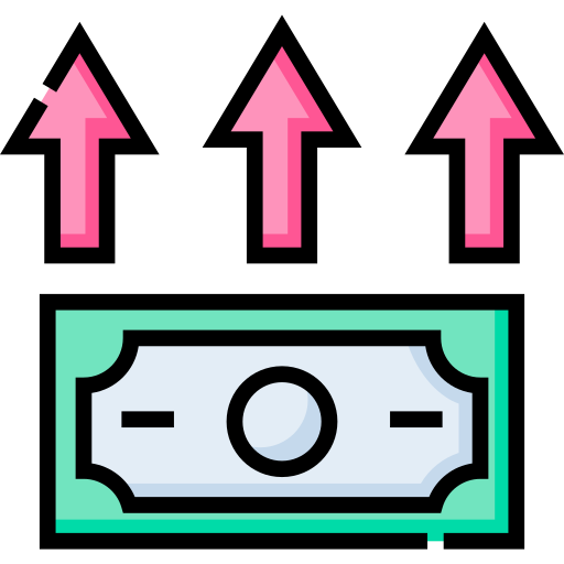봉급 Detailed Straight Lineal color icon