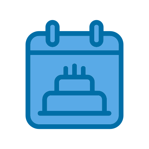 Birthday date Generic Blue icon