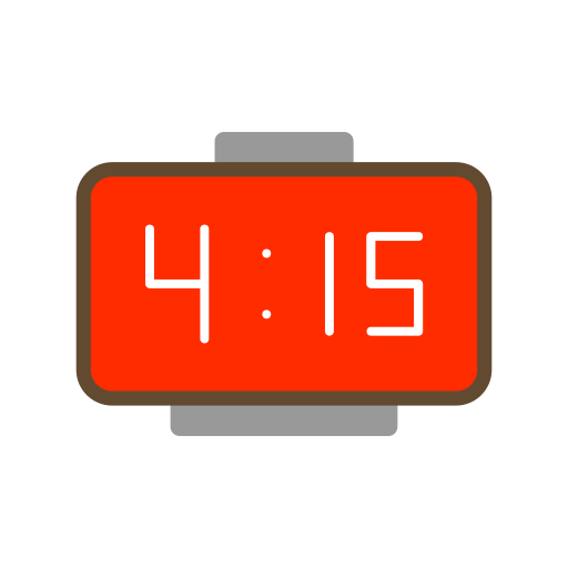 horloge digitale Generic Flat Icône