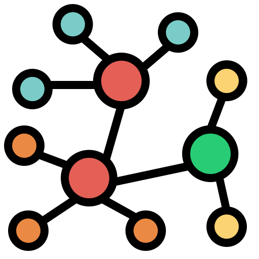 분자 Generic Outline Color icon