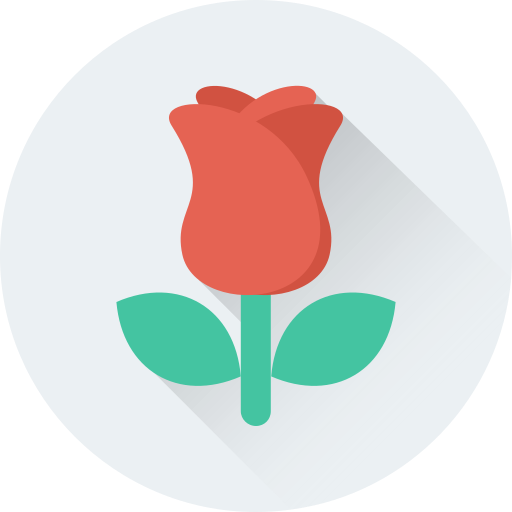 Красная роза Generic Circular иконка