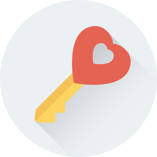 Love key Generic Circular icon