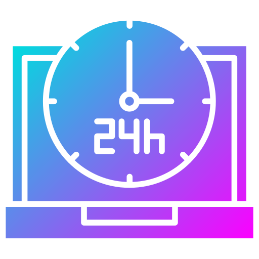 24 hours Generic Flat Gradient icon