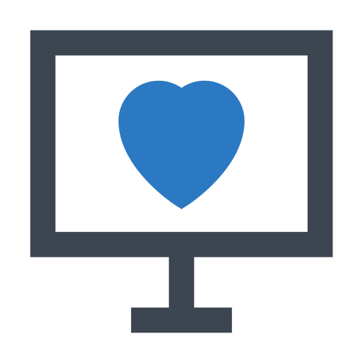 온라인 데이트 Generic Blue icon