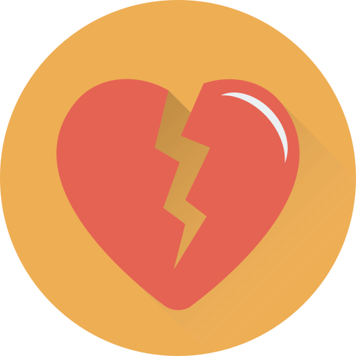 Broken heart Generic Circular icon
