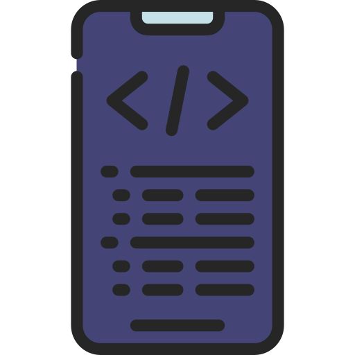 Mobile coding Juicy Fish Soft-fill icon